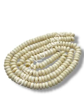 El Yapımı Disk-Rondela Dizi Tibet Boncuk Krem 7x3 mm