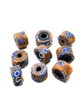 Gana-Krobo Disk-Rondela Cam Boncuk Turuncu 13-8 mm 10 Adet