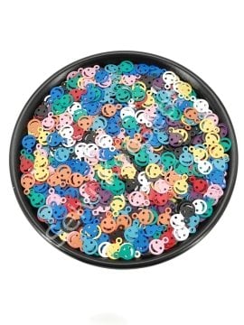 Karışık Renkli Smile (Gülen Yüz) Figür Pirinç Sallantı 25 gr