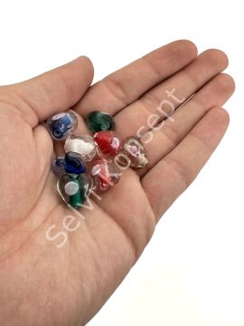 Murano Figür Boncuk Kırmızı 10 Adet