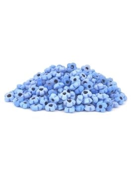 Papatya Cam Boncuk Saks Mavi Küçük Boy 10 Adet