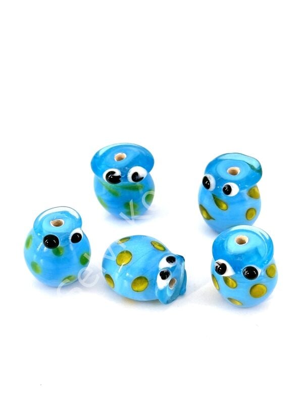 Murano Figür Boncuk Mavi 10 Adet