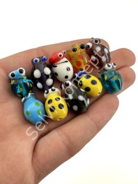 Murano Figür Boncuk Karışık Renkli 10 Adet