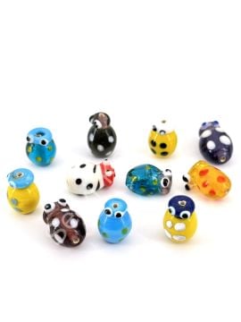 Murano Figür Boncuk Karışık Renkli 10 Adet