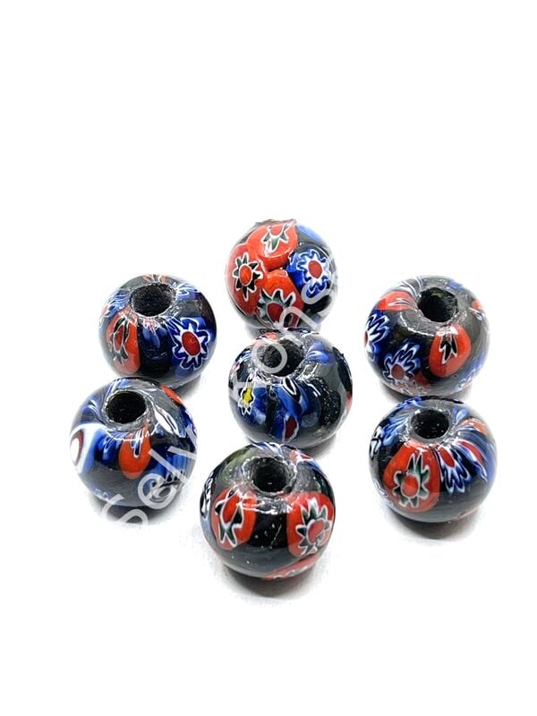 Gana-Krobo Parlak Cam Boncuk Lacivert 18x16 mm 20 Adet