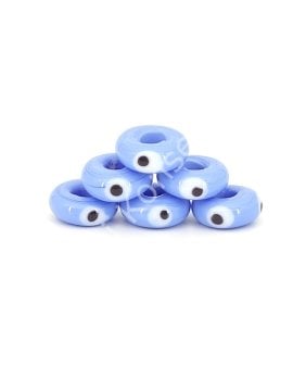 El Yapımı Lila Murano Gözlü Silindir Boncuk