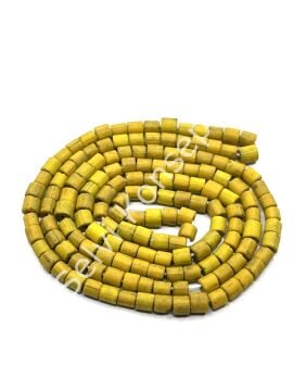 Otantik Eskitme Silindir Dizi Cam Boncuk Hardal 4x4 mm