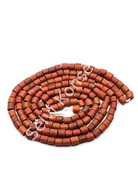 Otantik Eskitme Silindir Dizi Cam Boncuk Turuncu 4x4 mm