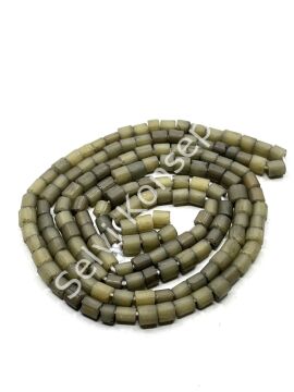 Otantik Eskitme Silindir Dizi Cam Boncuk  4x4 mm