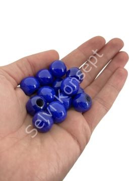 Bodrum Cam Boncuk Lacivert Büyük Boy 10 Adet