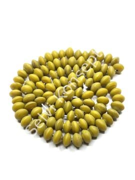 Otantik Eskitme Disk-Rondela Dizi Cam Boncuk Hardal 9x6 mm