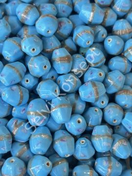 Mavi Hint Cam Boncuk 12x15 mm 50 gr