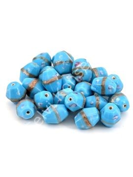 Mavi Hint Cam Boncuk 12x15 mm 50 gr