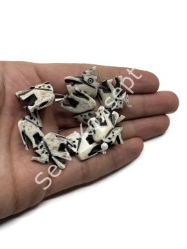 El Yapımı Dizi Tibet Fil Boncuk Gri 17x19 mm