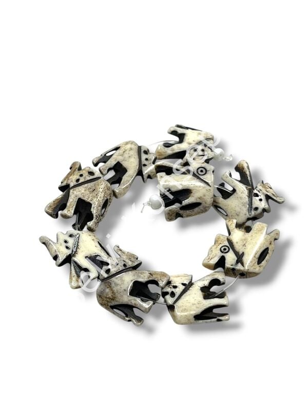 El Yapımı Dizi Tibet Fil Boncuk Gri 17x19 mm