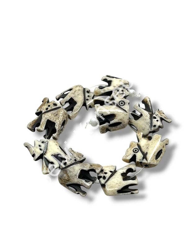 El Yapımı Dizi Tibet Fil Boncuk Gri 17x19 mm