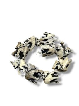 El Yapımı Dizi Tibet Fil Boncuk Gri 17x19 mm