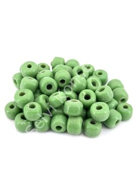 Silindir Kuzu Cam Boncuk Mint Yeşili 50 Adet