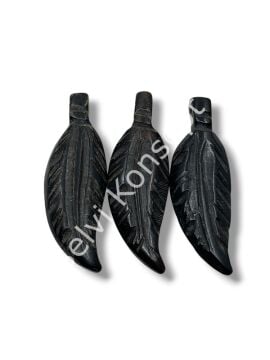 El Yapımı Yaprak İşlemeli Tibet Kolye Ucu Boncuk 1 Adet 15x50 mm