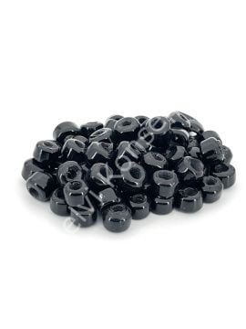 Silindir Kuzu Cam Boncuk Siyah 50 Adet