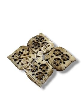El Yapımı Çiçek İşlemeli Tibet Kolye Ucu Boncuk 29x38 mm 1 Adet