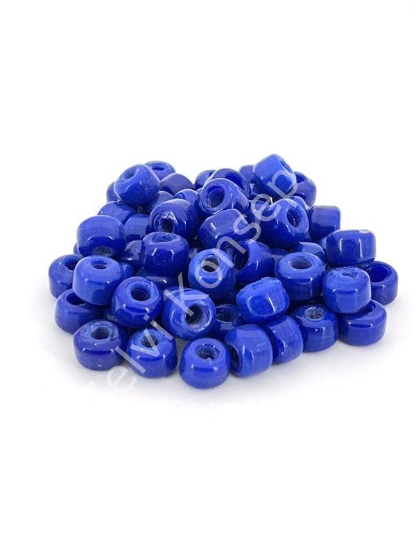 Silindir Kuzu Cam Boncuk Lacivert 50 Adet