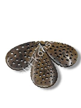 El Yapımı Etnik Motif İşlemeli Tibet Kolye Ucu Boncuk 33x50 mm 1 Adet