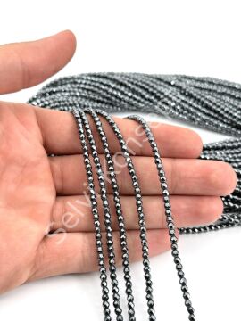 3 mm Fasetli Hematit Doğal Taş