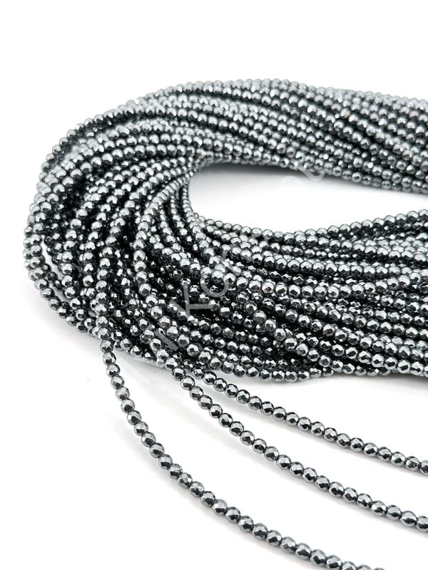4 mm Fasetli Hematit Doğal Taş