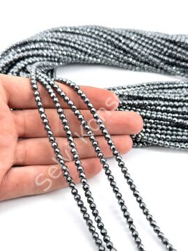4 mm Fasetli Hematit Doğal Taş
