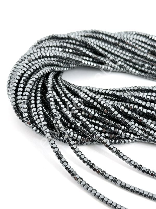 4x3 mm Altıgen Hematit Doğal Taş