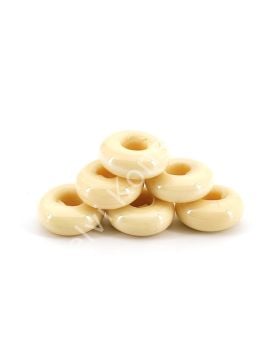 El Yapımı Krem Murano Silindir Boncuk