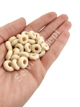 El Yapımı Krem Murano Silindir Boncuk