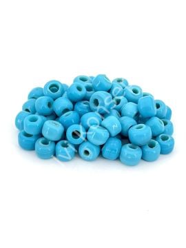 Silindir Kuzu Cam Boncuk Mavi 50 Adet