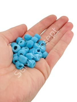 Silindir Kuzu Cam Boncuk Mavi 50 Adet