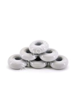 El Yapımı Gri Murano Silindir Boncuk