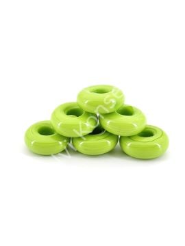 El Yapımı Fıstık Yeşili Murano Silindir Boncuk