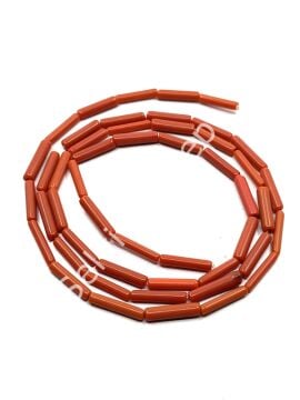 Boru Dizi Cam Boncuk Nar Çiçeği 4x12-16 mm