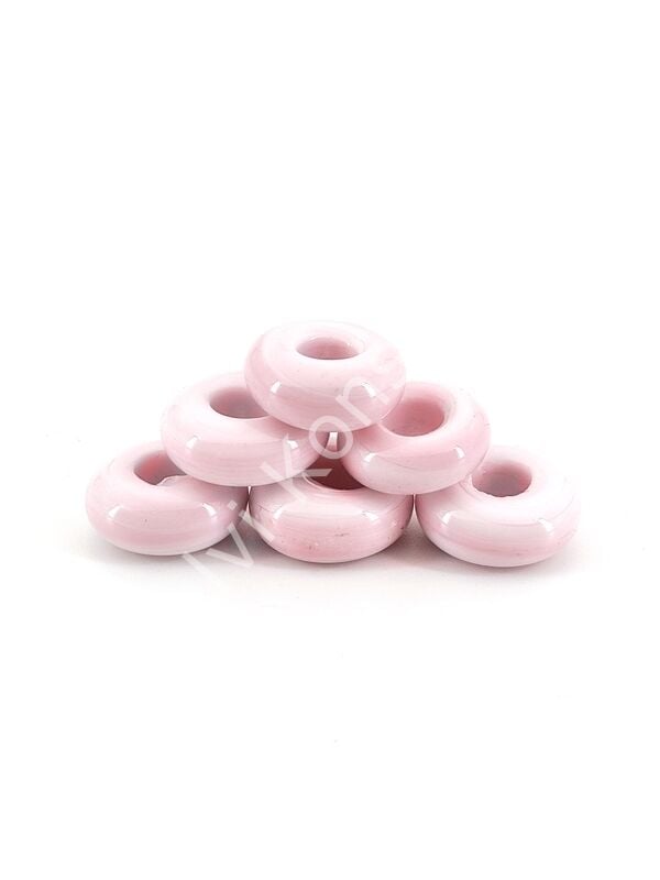 El Yapımı Pembe Murano Silindir Boncuk