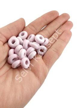 El Yapımı Pembe Murano Silindir Boncuk