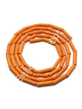 Boru Dizi Cam Boncuk Turuncu 4x12-16 mm