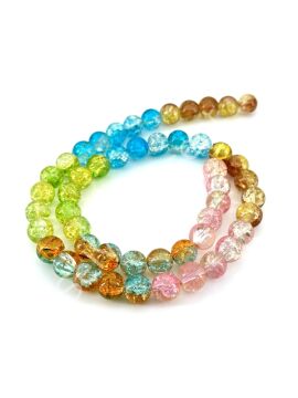 Patlatma Yuvarlak Dizi Cam Boncuk Mix 12 mm