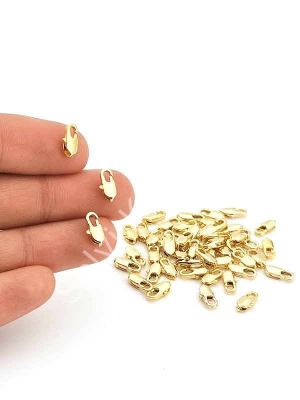 Altın Kaplama Kuyum Kilit Minik Boy 4x10 mm