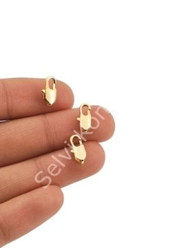 Altın Kaplama Kuyum Kilit Küçük Boy 6x12 mm 10 Adet