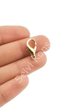 Altın Kaplama Büyük Klips 12x18  mm