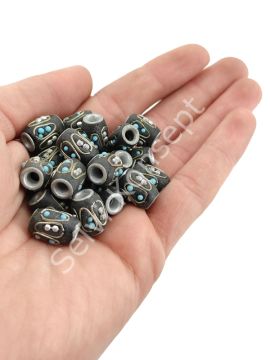 İşlemeli Otantik Boncuk 14 mm