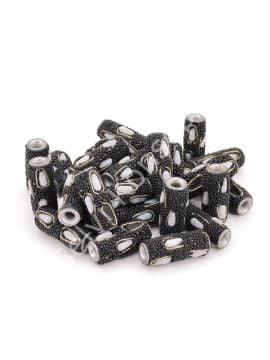 İşlemeli Silindir Otantik Boncuk 22 mm 10 Adet