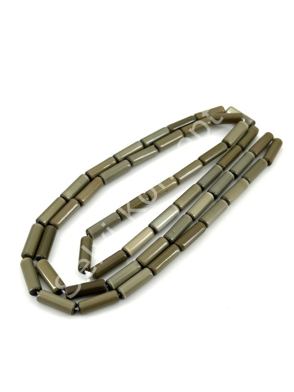 Boru Kedi Gözü Cam Boncuk 15x4 mm