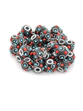 İşlemeli Otantik Boncuk 12 mm