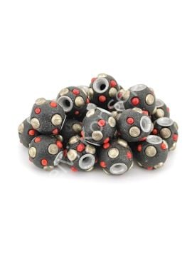 İşlemeli Otantik Boncuk 15 mm 10 Adet